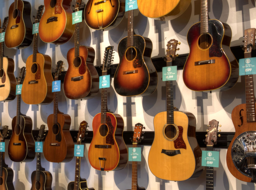 wall of guitars