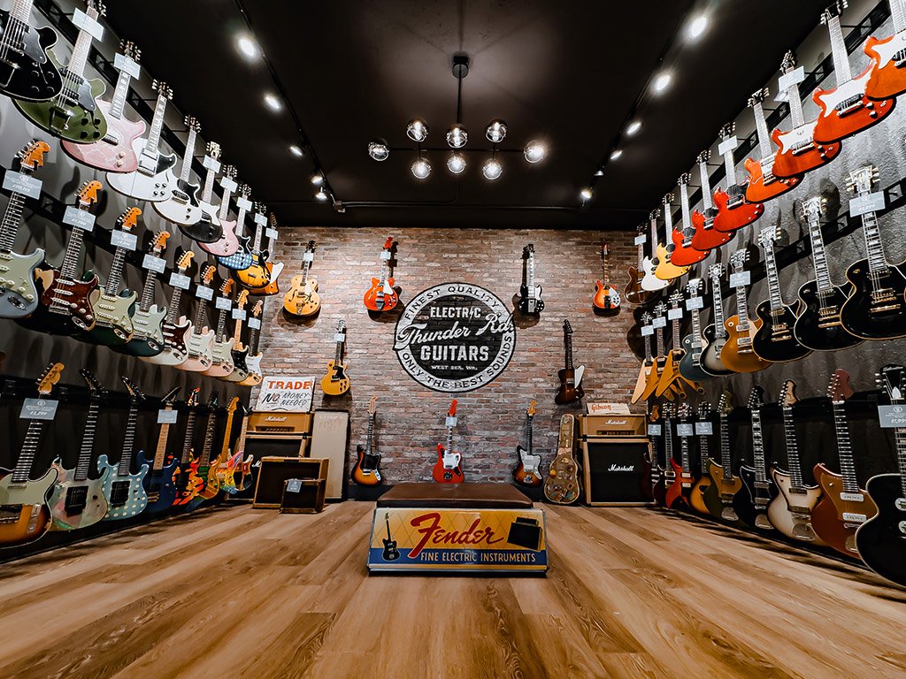 wall of guitars
